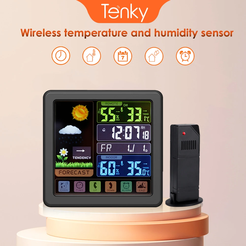 

Digital Temperature Hygrometer Intelligent Usb Charging Delayed Alarm Four-level Weather Forecast Wireless Weather Station