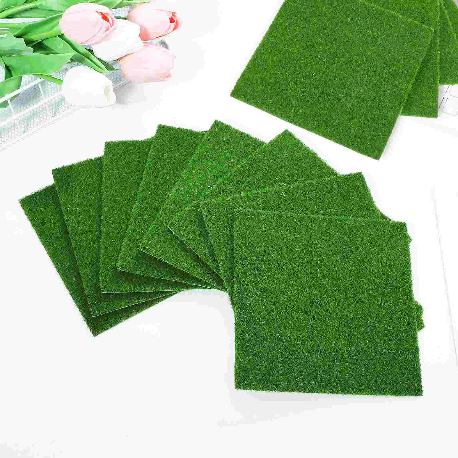 8 шт. искусственный коврик из мха газон декоративный кукольный домик поддельные