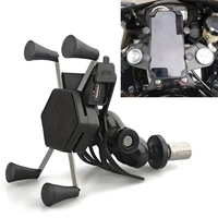 motorcycle gps phone mount bracket black bike handlebar clip stand for kawasaki zx6r1000 er6f z1000sx zg1400