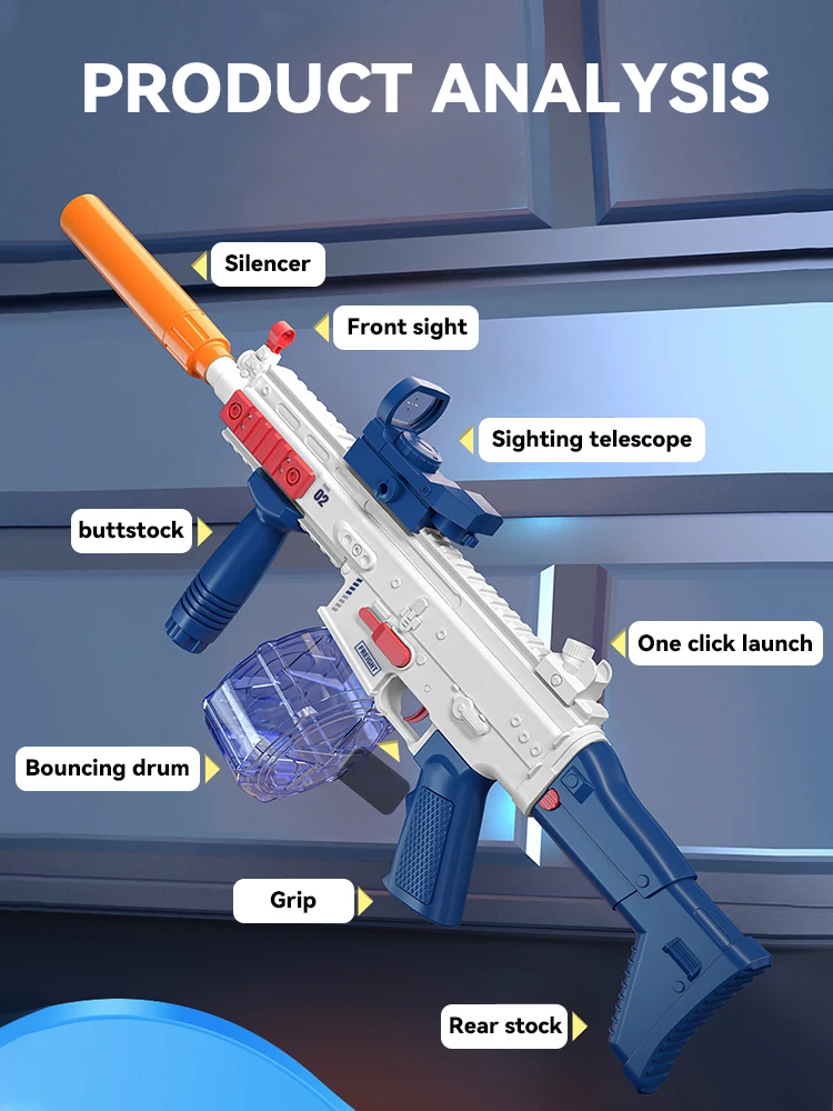 Водяной пистолет M416 электрический игрушка для стрельбы полностью