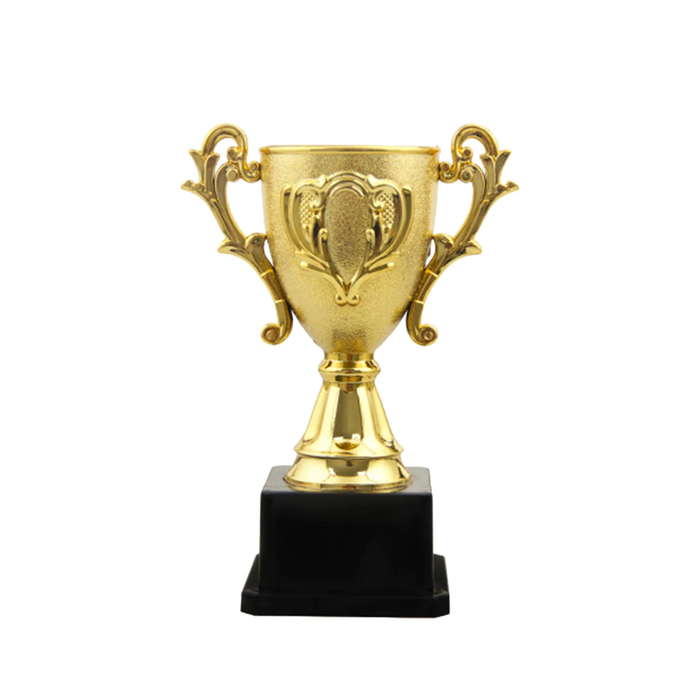 Trofeo de plástico de 14,3 cm para niños, premio de competición deportiva, con Base para juguete escuela, guardería, medalla de copa de campeón, 1 ud.