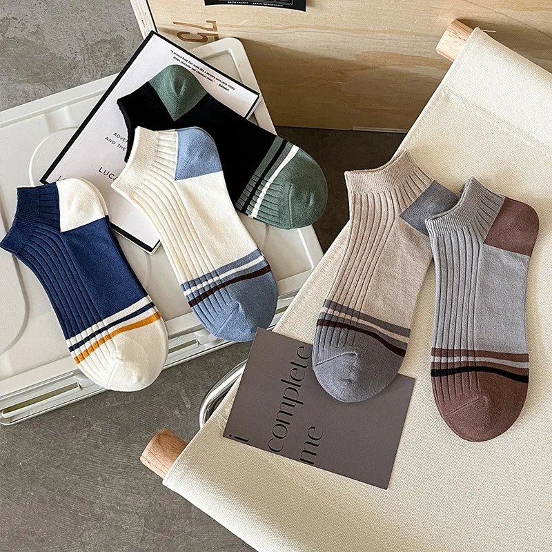 

Носки мужские короткие хлопковые, Повседневные Дышащие, поглощающие пот, для занятий спортом, весна-лето