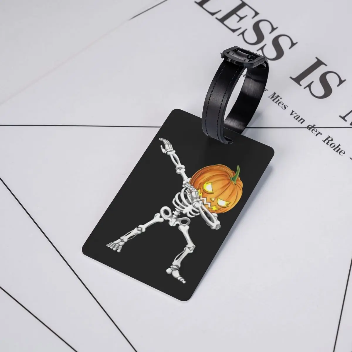 Изготовленная на заказ скелет страшная тыква багажная бирка дорожная сумка