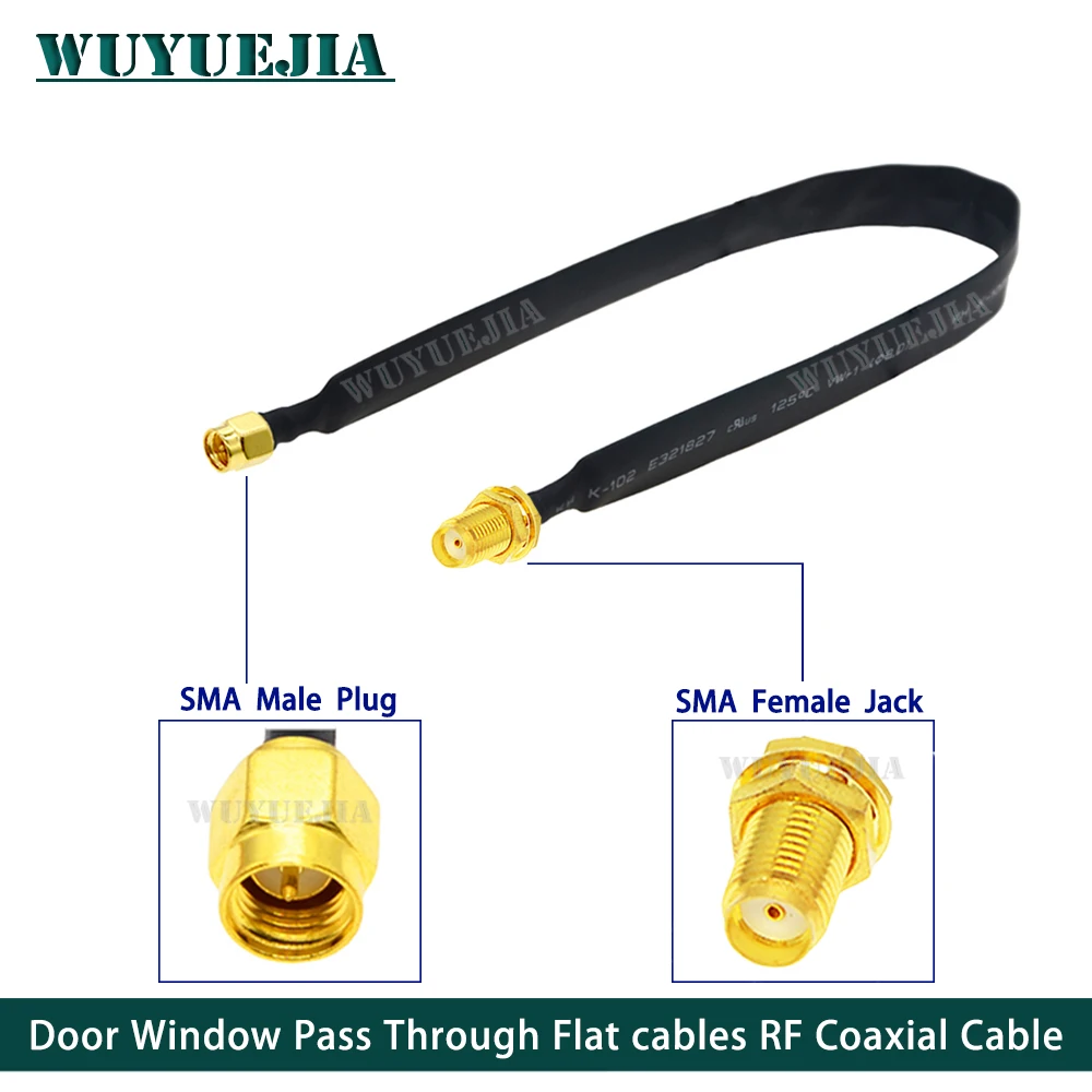 Купи PL259 SMA Male Plug to SO239 SMA Female Jack Door Window Pass Through Flat RF Coaxial Cable 50Ohm RF Coax Pigtail Extension Cord за 525 рублей в магазине AliExpress