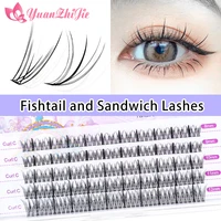 grafting world middle thick individual soft and personal false fashtail and sanwich eyelash extension makeu up tool
