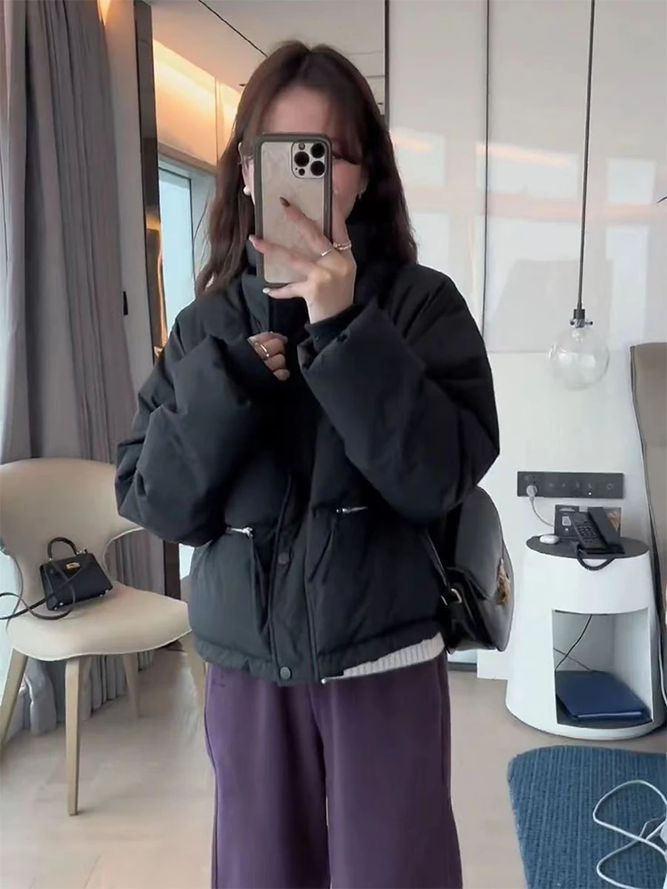 Толстые женские парки зимние теплые свободные пышные пальто корейские куртки с