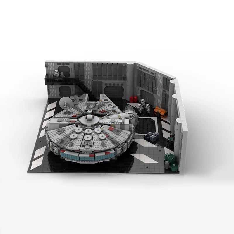 4963 шт. Star Battle Moc 75257 SW док-станция со звездой смерти для Milennium Falcon строительные