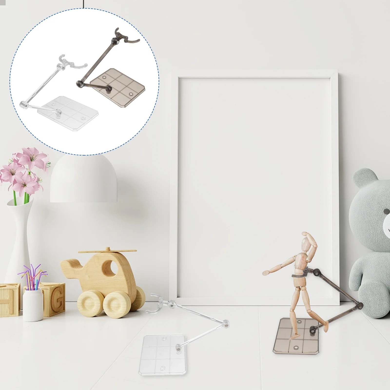 

2pcs Figure Stands Fine Durable Useful Good Doll Display Tool Doll Display Stand