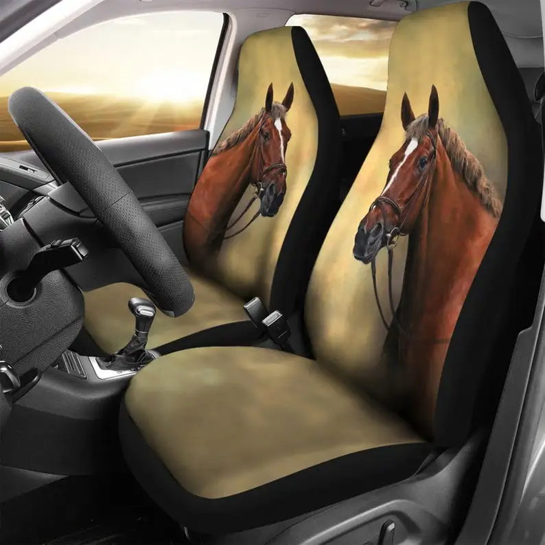 

Horse Car Seat Covers, Car Accessories Animal Lovers Gifts Custom Made Cover, Car Decor