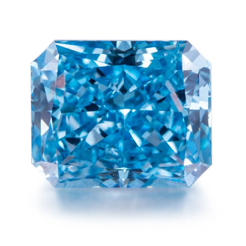 

1karat Fancy Intense Greenish Blue CVD Blue Lab Grown Diamond Loose Radiant IGI SI1