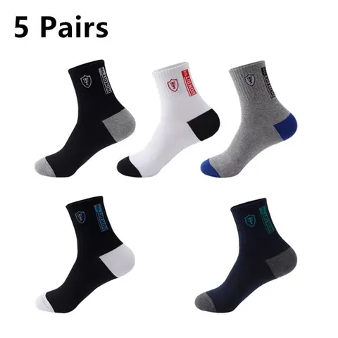 5 пар, мужские спортивные воздухопроницаемые носки, размеры 38-43