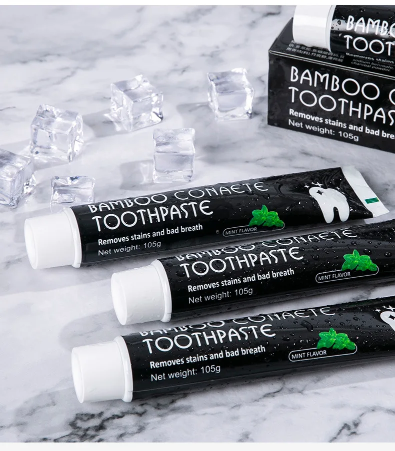 Bamboo Charcoal Black Toothpaste Coconut Shell Black Activated Carbon Bright White Gum Protection Bamboo Charcoal Toothpaste images - 6
