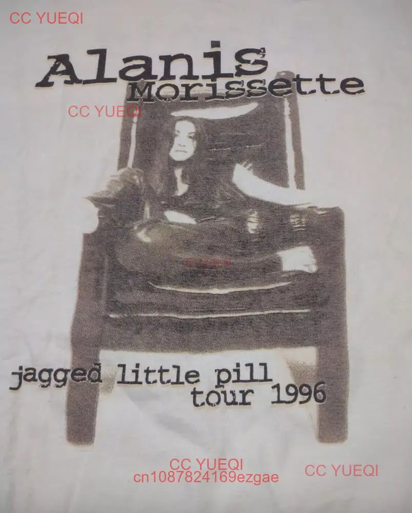Винтажная белая футболка alanis morissette все размеры S-4XL