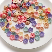 50100pcs acrylic flower bead caps charms pendant jewelry components for diy necklace bracelet jewelry making accessories