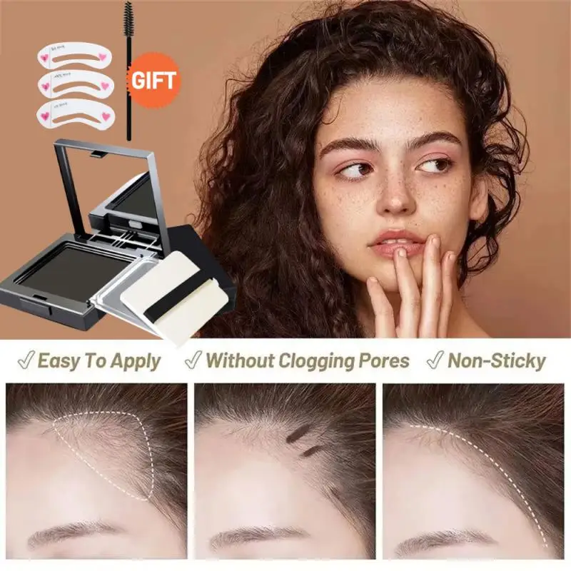 Пудра для волос водостойкая пудра теней 3 цвета пуховка линия макияжа консилер с