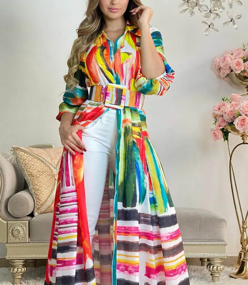 

Elegant Floral Shirt Dresses for Women 2022 Summer Long Dress Female Party Sexy Bodycon Woman Clothes Casual Festival Outfits