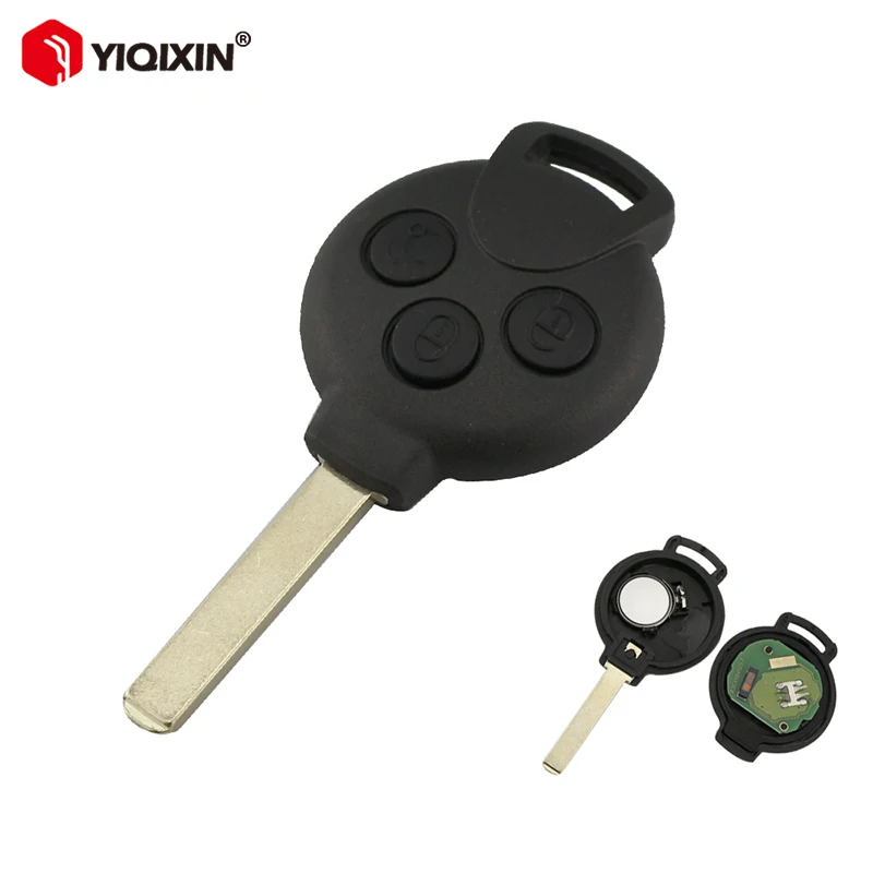 

YIQIXIN 433Mhz 7941 Chip Remote Smart Car Key For Mercedes Benz Smart Fortwo 451 2007-2013 3 Buttons Keyless Entry Transmitter
