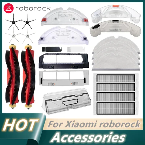 Roborock S5 MAX S50 MAX S55 MAX S6 MAXV HEPA-фильтр Основная/боковая щетка Резервуар для воды Лоток Швабра Пылесборник Аксессуары для пылесоса