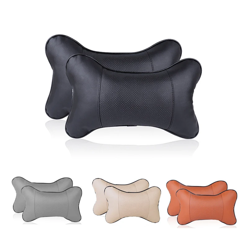 

1pc Car Headrest Car PU Headrest Seat Neck Restraint Bone Pillow Can Be Used In Four Seasons Pillow Car Interior Accessories