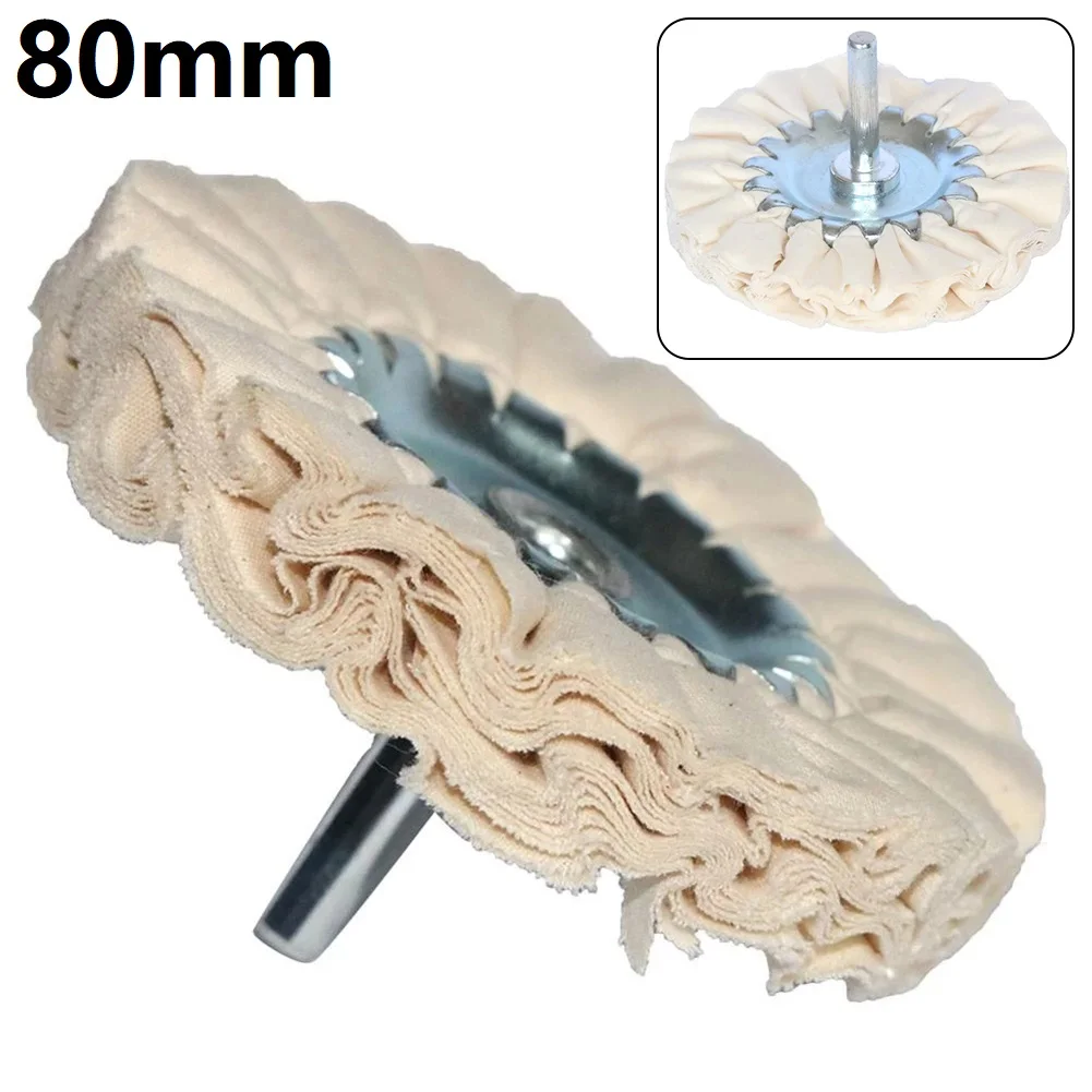 

Buffs Wheel Buffing Wheel Home 3inch 80mm Buffing Cloth Cotton Airway Open Bias Polishing Wheel White Portable