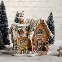 owell original creative ceramic gingerbread house porcelain gingerbread man candlestick home furnishings christmas gift