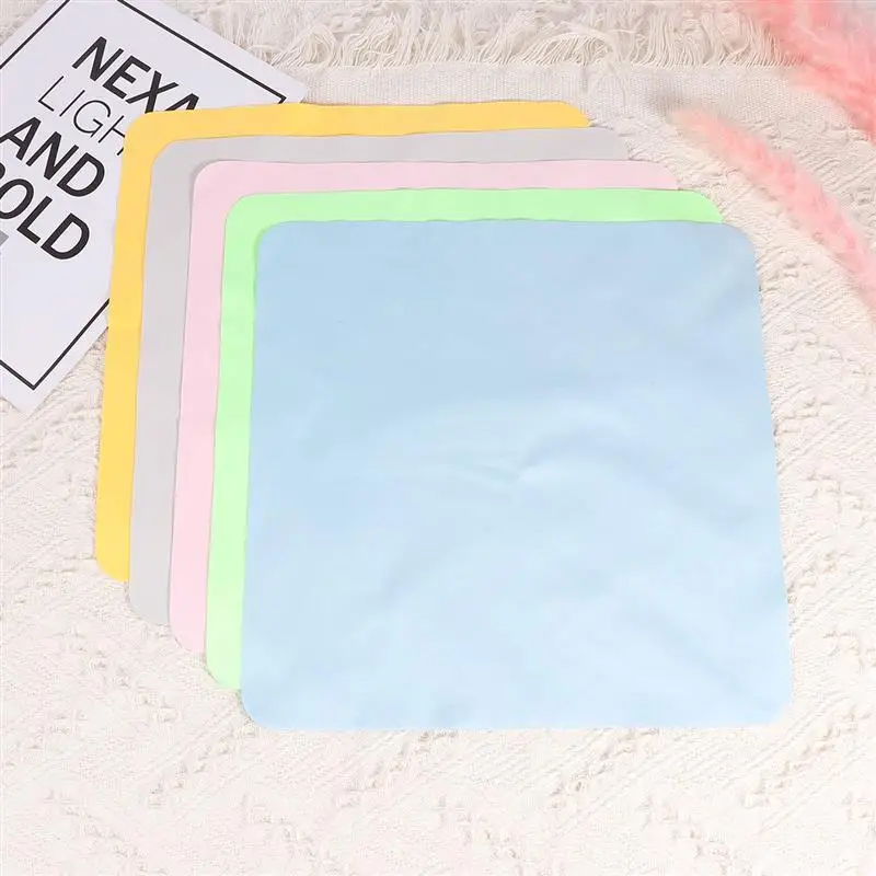 

5pcs Screen Cleaning Cloth Wipe Cloth Microfiber Wipe Cloth Tool for Eyeglasses Phone Tablet Computer