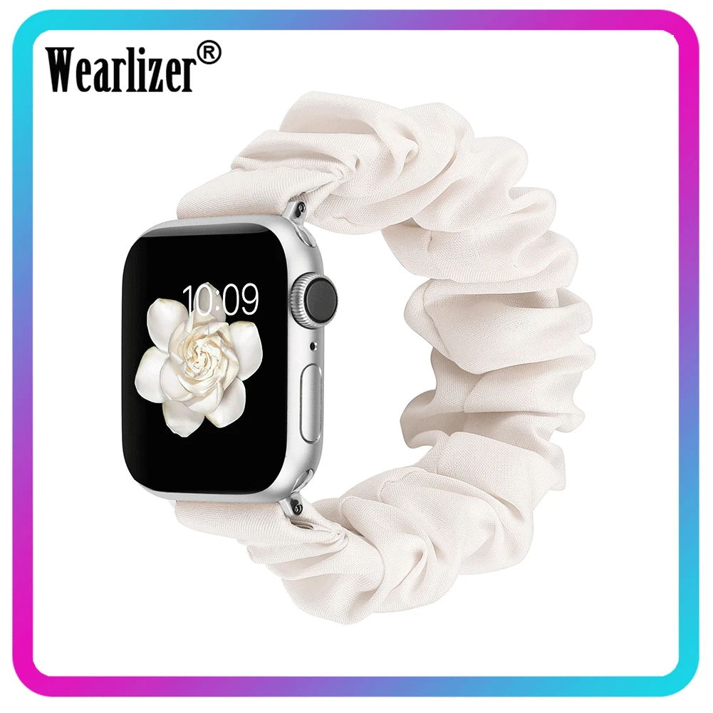 

Wearlizer Elastic Scrunchies Watch Strap for Apple Watch Band 38mm 40mm 41mm Women Stretchy Band for iwatch Series 7 6 5 4 3 2 1