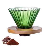 reusable coffee filters glass coffee funnel dripper wooden brackets glass coffee funnel dripper glass coffee filter