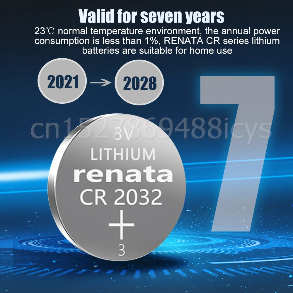 1-5 шт. литиевая батарейка RENATA CR2032 CR 2032 3 в |