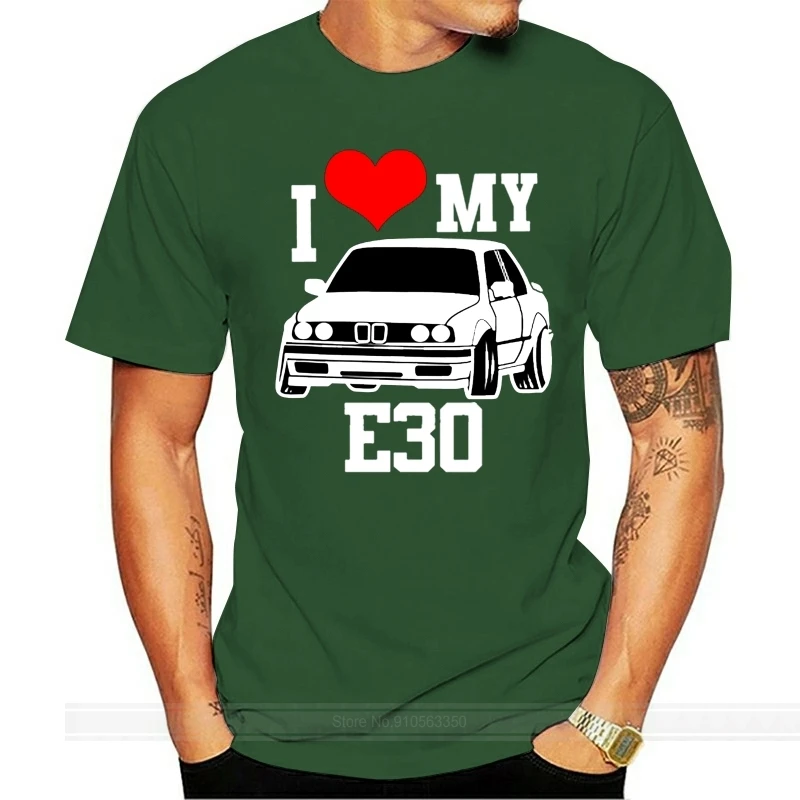 Летняя футболка с принтом I Love My E30 Awsome Car для мужчин модный крутой автомобильный