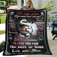 son blanket flannel blanket living room sofa to my son blanket dragon wolf eagle love you mom dad for son birthday gift blanket