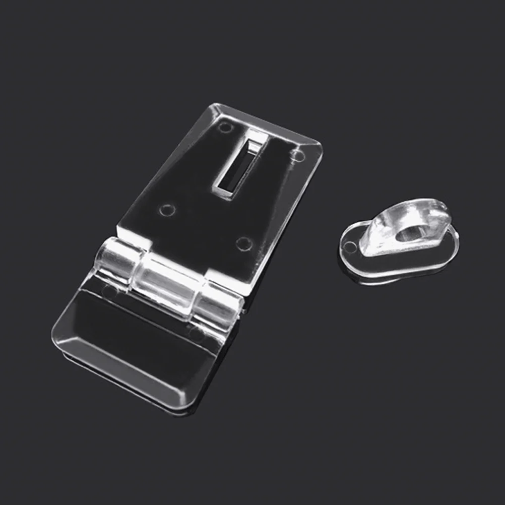 

10 Sets Transparent Lock DIY Lock Mini Accessories Padlock Hinge Lock Clear Lock PC Cabinet Hasp Jewelry Box Child Mini Suitcase