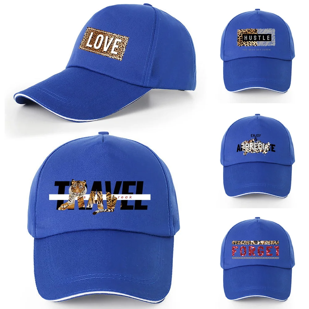 

Mens Hat for Fish Outdoor Leopard Print Baseball Cap Sports Cap Blue Sun Hat Baseball Cap Spring Summer New Fashion Snapback Hat