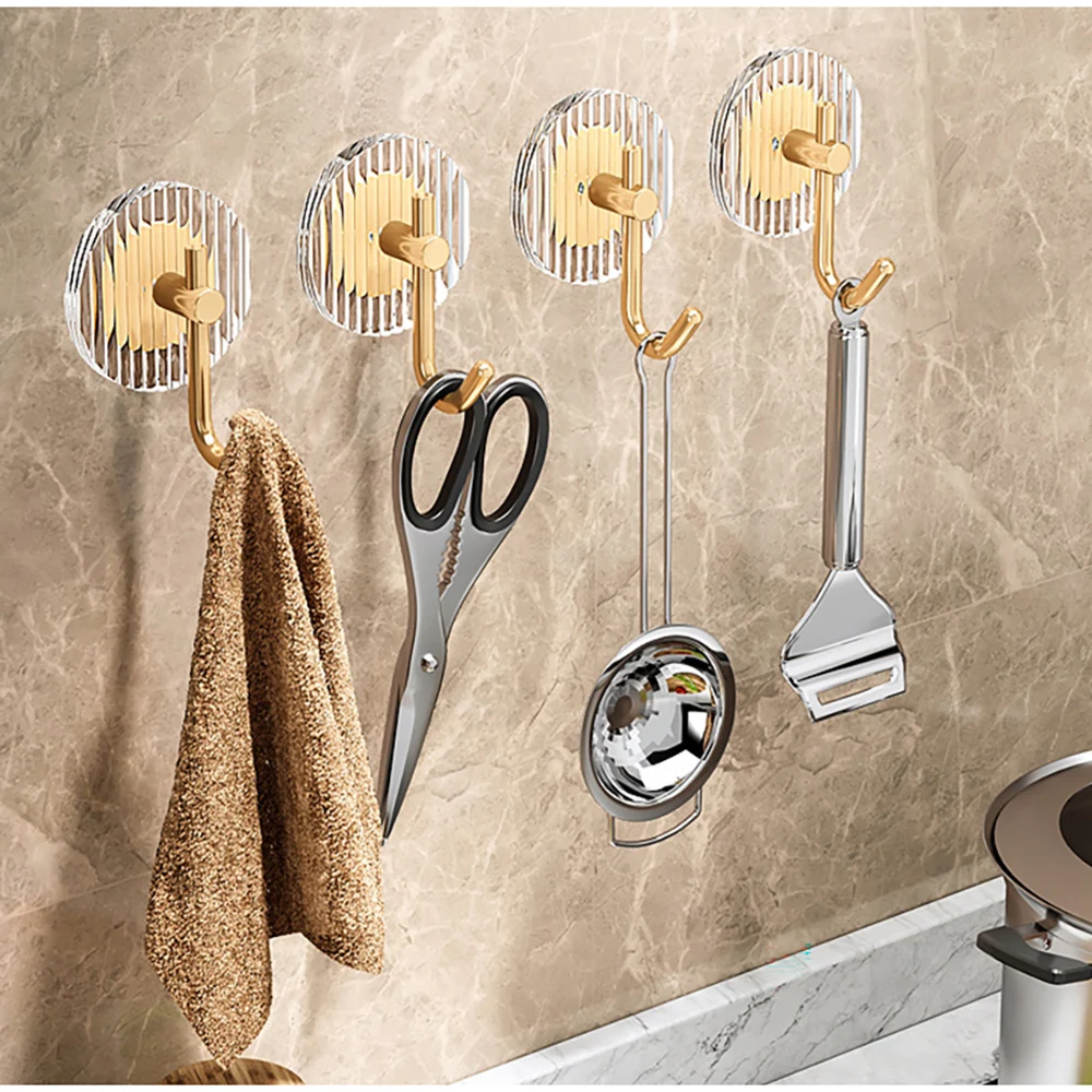 

Adhesive Wall Hooks Multi-Purpose Hooks Acrylic Shower Hook for Hanging Self-adhesive Hooks Towel Holder Bathroom Accessories