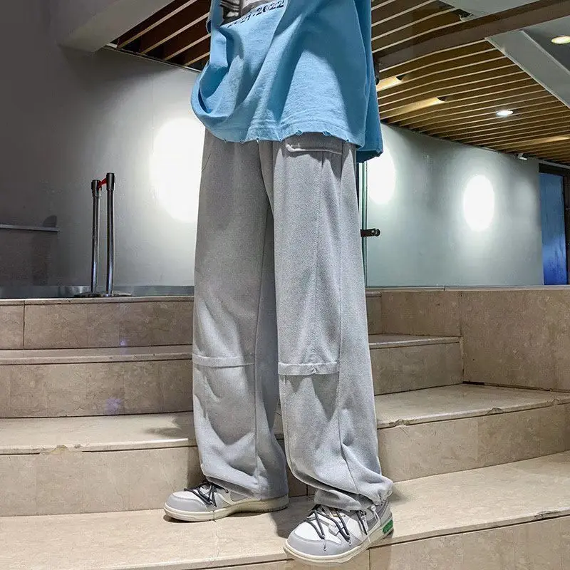 

WOOFIN Side Zipper Split Sweatpants High Street Trend Loose Straight Tube Boy's Girl's Neutral Leggings Dual-Purpose Ropa Pants