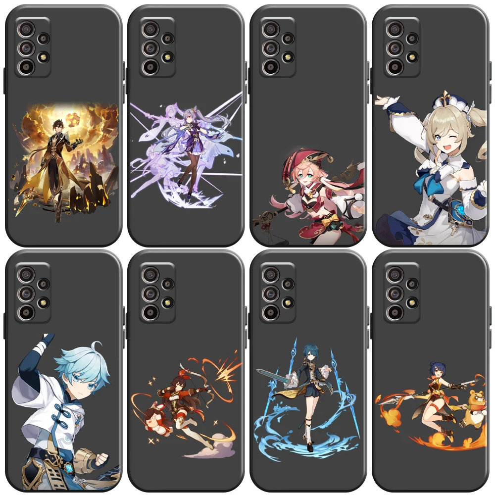 

Genshin Impact Project Game Phone Case For Samsung Galaxy A32 4G 5G A51 4G 5G A71 A72 4G 5G Funda Soft Liquid Silicon Coque
