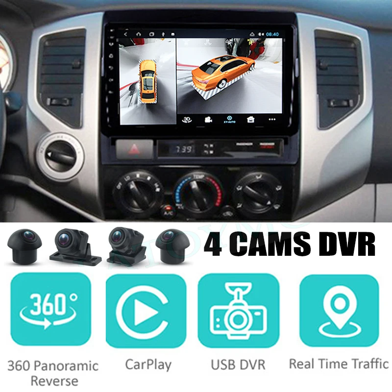 For TOYOTA Tacoma N220 240 250 260 270 Car Audio Navigation Stereo Carplay DVR 360 Birdview Around 4G Android System For TOYOTA Tacoma N220 240 250 260 270 Car Audio Navigation Stereo Carplay DVR 360 Birdview Around 4G Android System