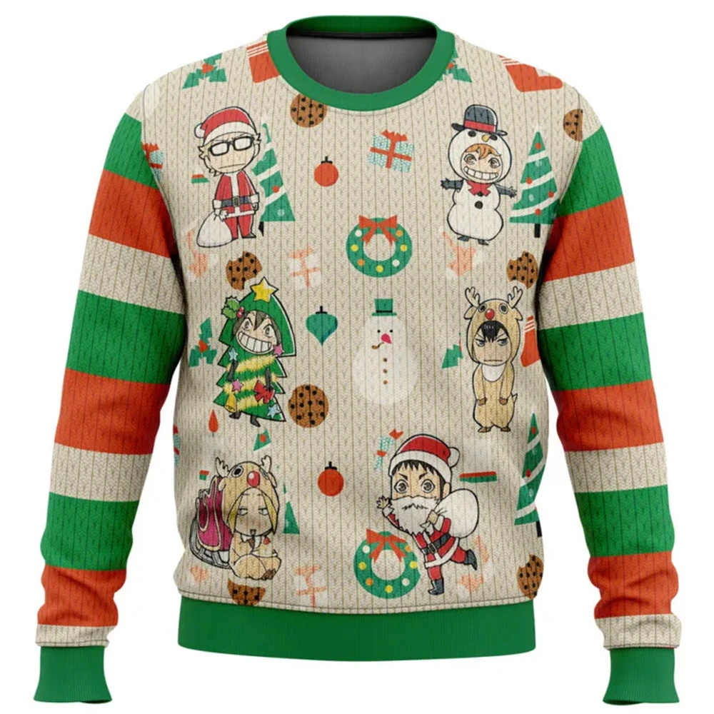 Haikyuu-Pull de Noël à Manches sulfet Col Rond pour Homme et Femme Haut толстовка Vente Chaude Nouveau 2025 г.