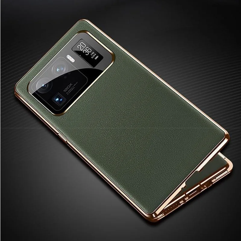 

For Oppo Find X3 Pro Mobile Phone Shell Double-sided Lens All-inclusive Anti-fall Magnetic Suction Shell Plain Leather Csae