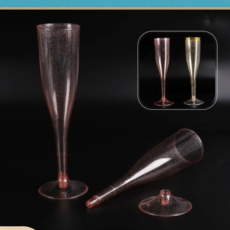 

Party Disposable Cup Disposable Plastic Cup 6.5Oz Champagne Glass 5PCs Packed Dinner Party