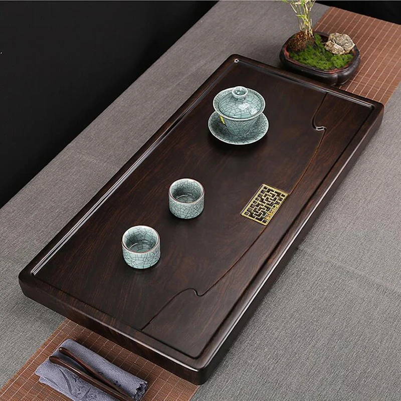 

Afternoon Tea Tray Wood Drainage Chinese Serving Table Tea Tray Vintage Ceremony Rectangular Plato Rectangular Wood Tray HX50NU