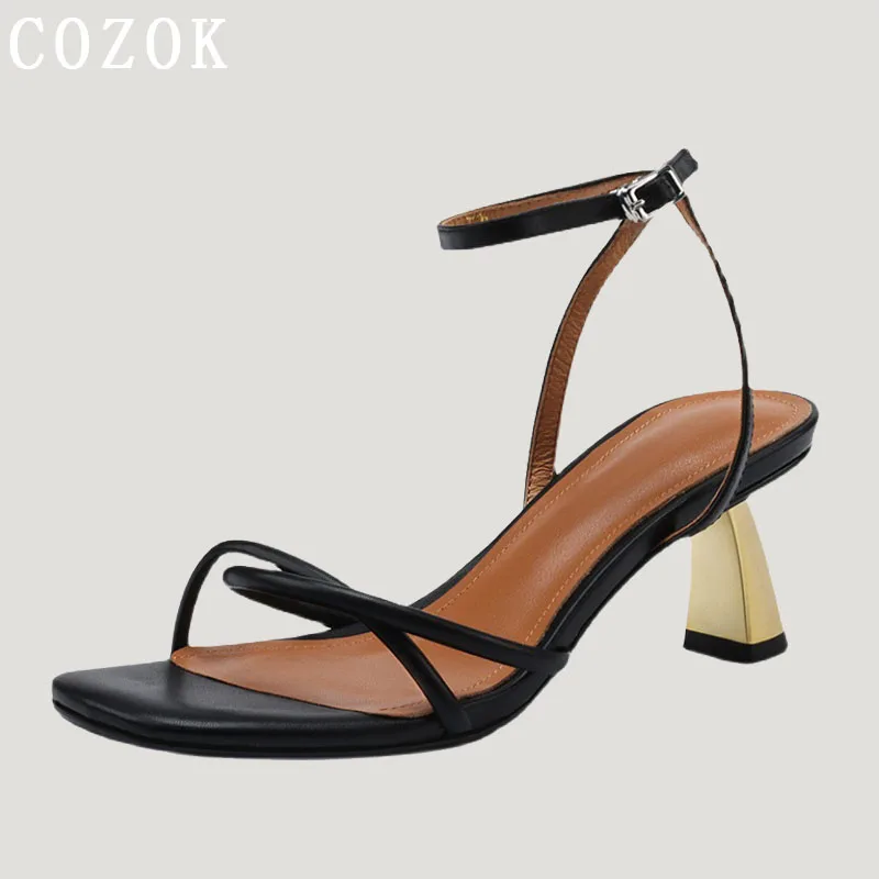 

Женские босоножки из мягкой кожи, на высоком каблуке и платформе