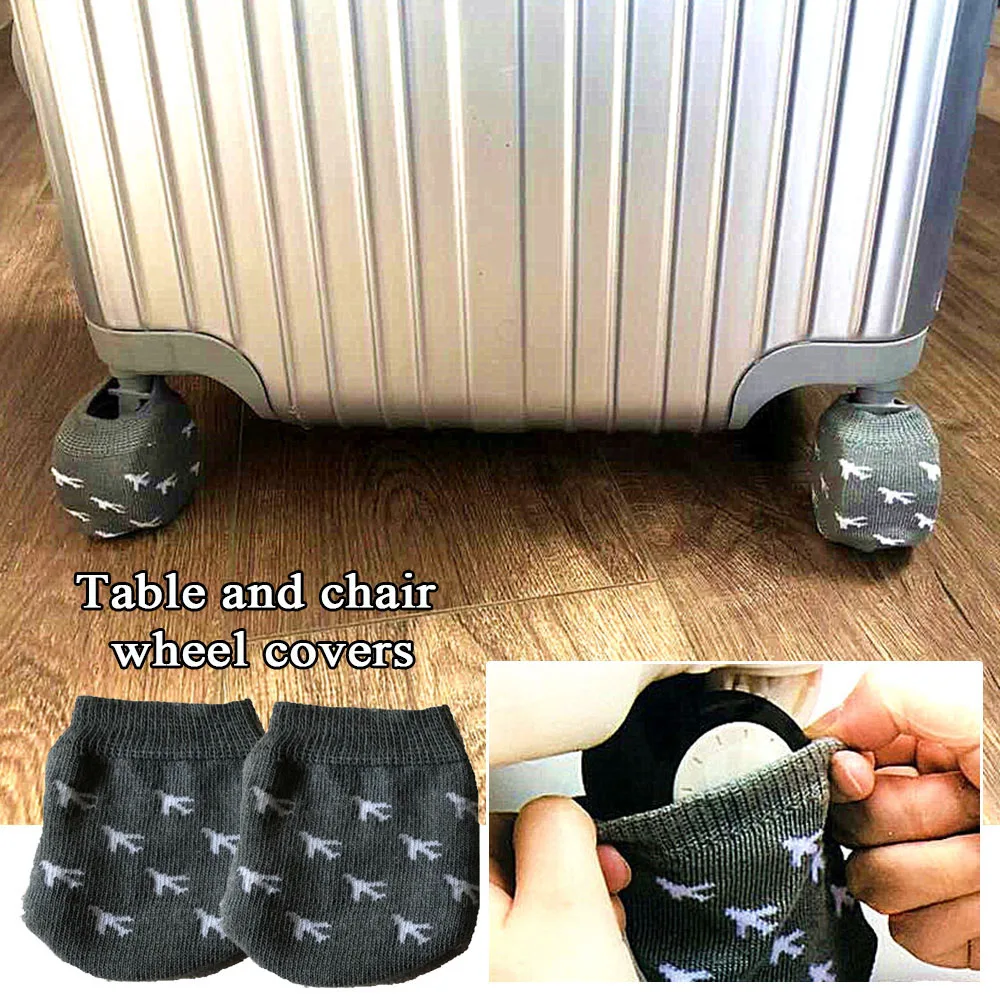 

4pcs Knitting Wheels Protector For Luggage Reduce Noise Travel Luggage Suitcase Wheels Cover Castor Sleeve Luggage Accessories