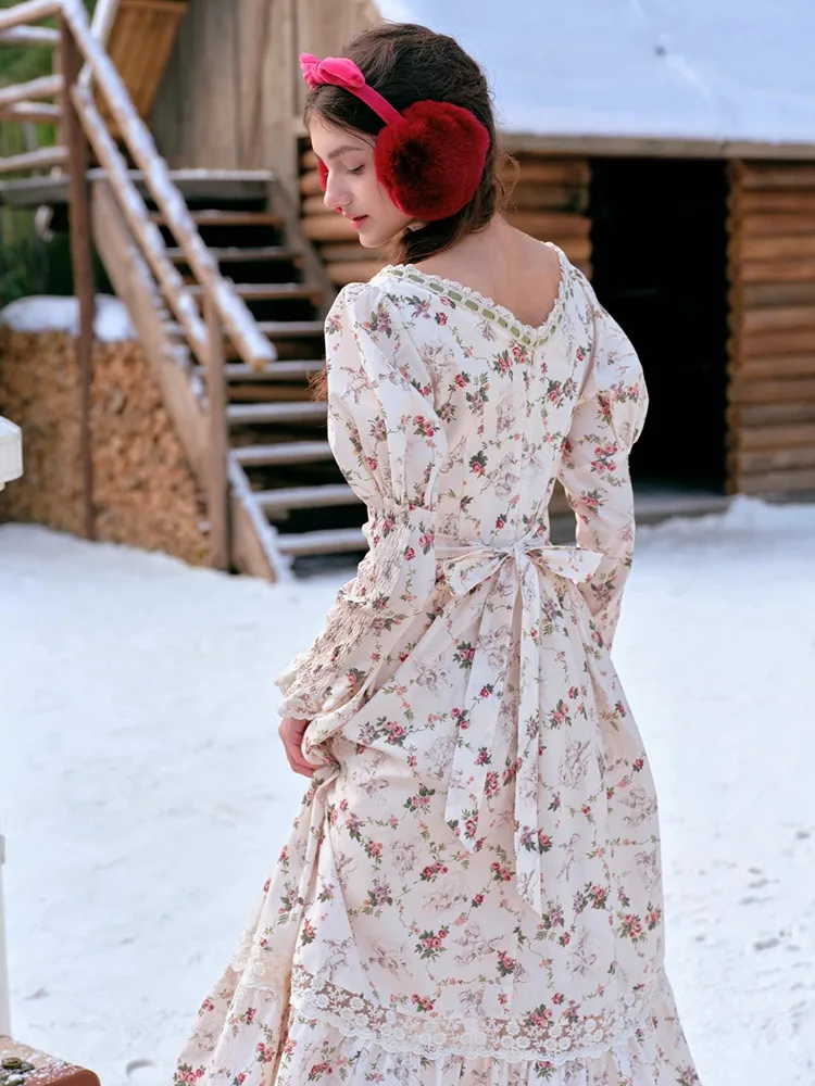 Женское платье AIGYPTOS цветочный принт полиэстер хлопок