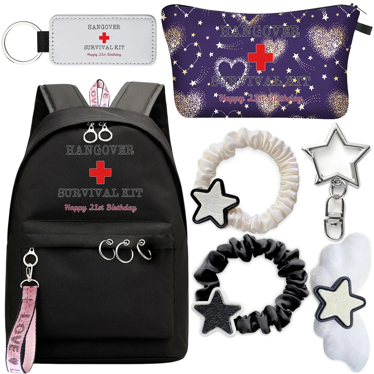 Набор рюкзаков для альпинизма и отдыха из 7 предметов брелок искусственной кожи