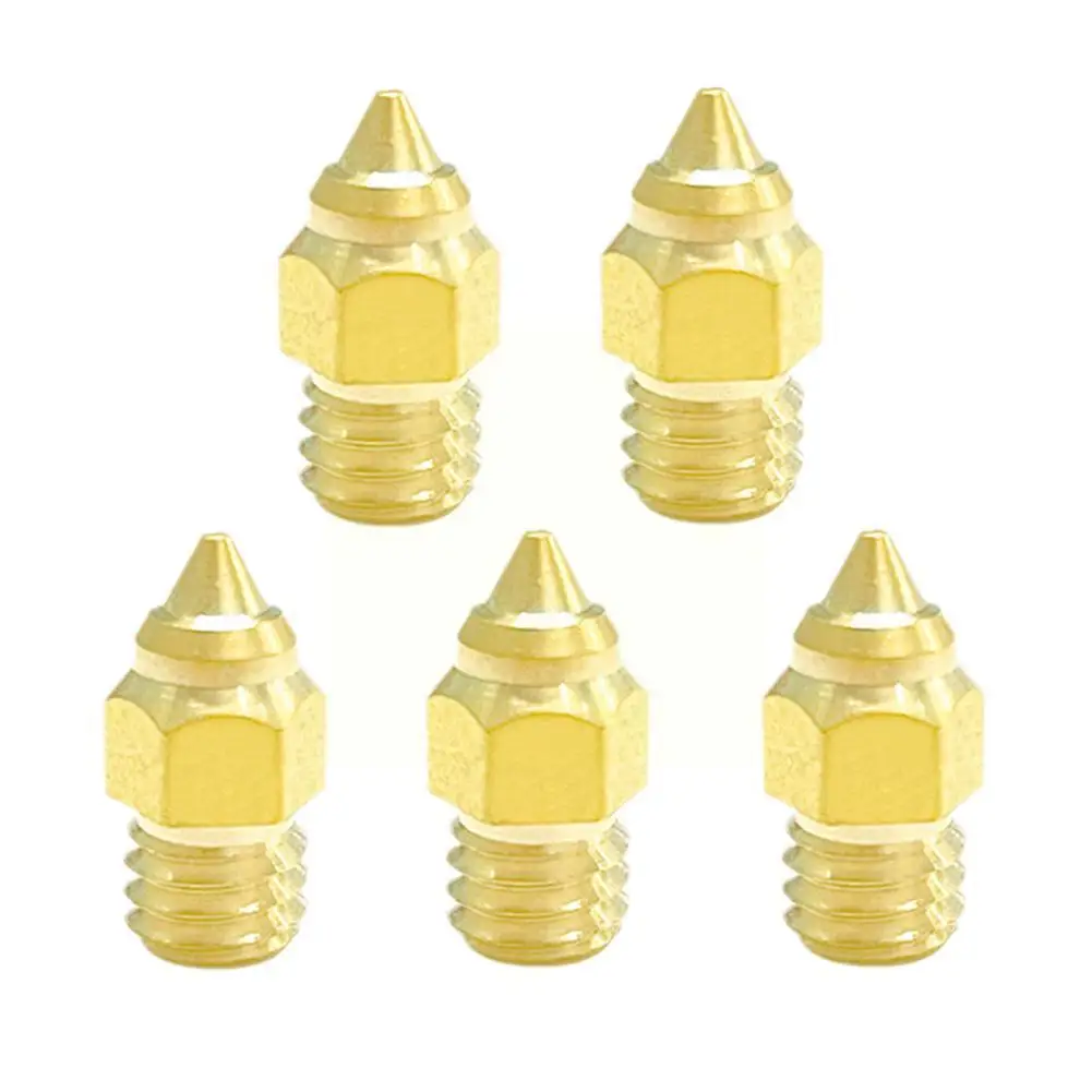 

5 шт., латунные сопла для экструдера 0,2 мм, 0,6 мм, 0,8 мм, для CR10, CR10S, CR6SE, аксессуары для 3D-принтера F2V2