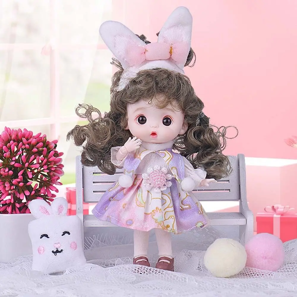Игрушки Модная одежда DIY Игрушка Кукла Кудрявый парик принцессы 1/12 BJD Мини Куклы