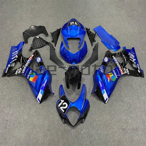 Для GSXR1000 GSX-R1000 K7 K8 2007 2008, комплект кузова мотоцикла, инъекционный АБС-пластик, обтекатели, аксессуары, синий цвет