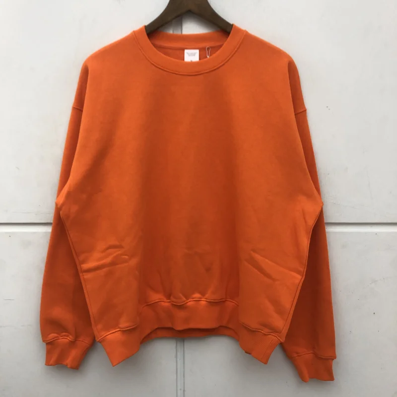 

Oversize Tops Hoodie Heavy Fabric Sweatshirts Men Women Best Quality Blank Solid Color Crewneck