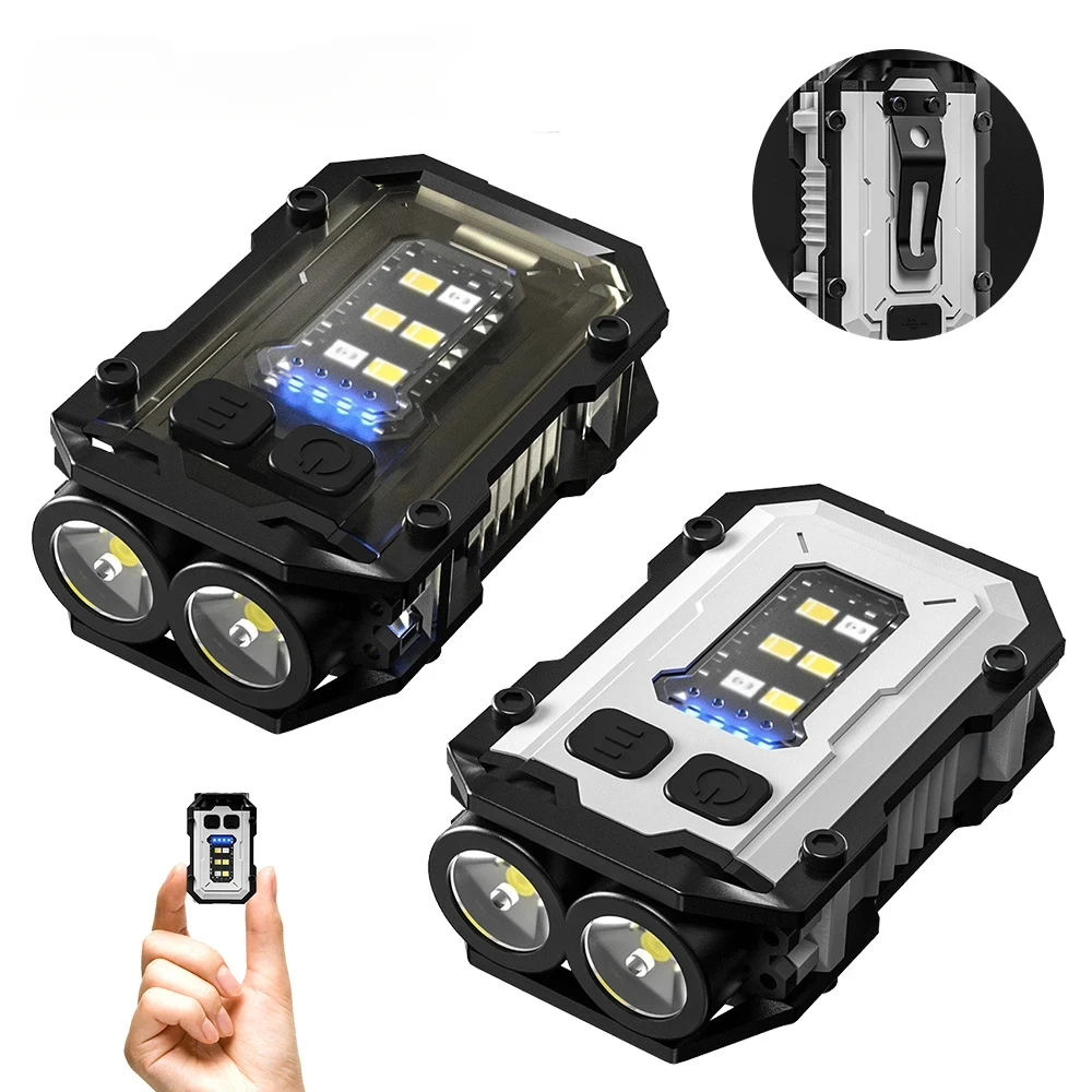 Портативный светодиодный фонарик-брелок с зажимом для ручки